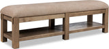 Roycroft Butternut/Harvest Wood Wood/Upholstered Bench