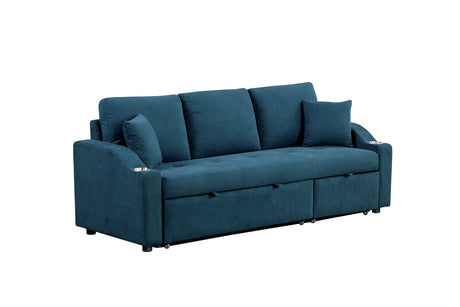 Royden Blue Sleeper Sofa with Chaise by Furniture of America at Eve Furniture
