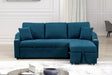 Royden Blue Sleeper Sofa with Chaise by Furniture of America at Eve Furniture