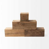 Rubik 15L x 10W Natural Wooden Cube Display Object by Mercana at Eve Furniture