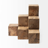 Rubik Natural Wooden Cube Display Object by Mercana at Eve Furniture