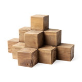 Rubik Natural Wooden Cube Display Object by Mercana at Eve Furniture