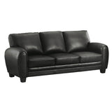 Rubin Black 2-Piece Faux Leather Living Room Set by Homelegance at Eve Furniture