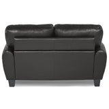 Rubin Black 2-Piece Faux Leather Living Room Set by Homelegance at Eve Furniture