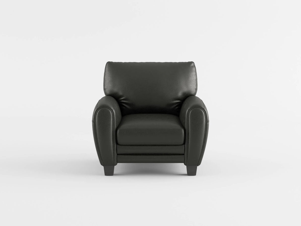 Rubin Black Faux Leather Chair by Homelegance at Eve Furniture