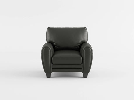 Rubin Black Faux Leather Chair by Homelegance at Eve Furniture