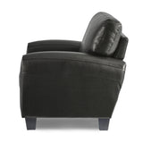 Rubin Black Faux Leather Chair by Homelegance at Eve Furniture