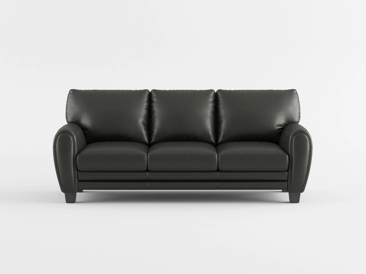 Rubin Black Faux Leather Sofa by Homelegance at Eve Furniture