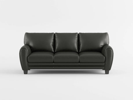 Rubin Black Faux Leather Sofa by Homelegance at Eve Furniture