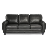 Rubin Black Faux Leather Sofa by Homelegance at Eve Furniture