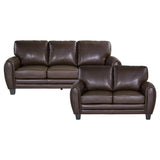 Rubin Dark Brown 2-Piece Living Room Set by Homelegance at Eve Furniture