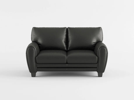 Rubin Dark Brown Faux Leather Loveseat by Homelegance at Eve Furniture
