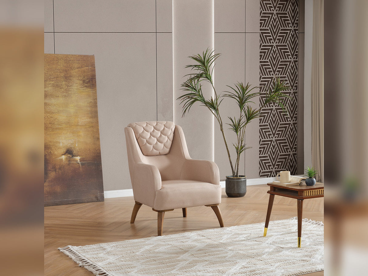 Ruby 3-pieces (Sofa & Loveseat & Chair) Livingroom Set Beige by Furnia at Eve Furniture
