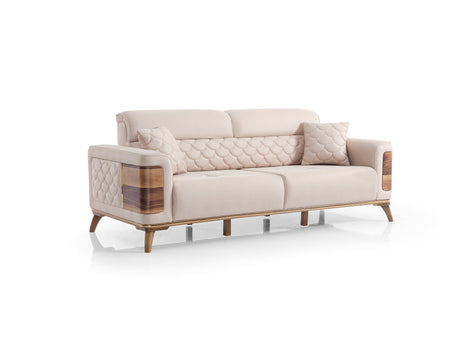 Ruby 3-pieces (Sofa & Loveseat & Chair) Livingroom Set Beige by Furnia at Eve Furniture