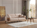 Ruby 3-pieces (Sofa & Loveseat & Chair) Livingroom Set Beige by Furnia at Eve Furniture