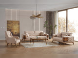 Ruby 3-pieces (Sofa & Loveseat & Chair) Livingroom Set Beige by Furnia at Eve Furniture