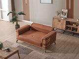 Ruby 3-pieces (Sofa & Loveseat & Chair) Livingroom Set in Brick by Furnia at Eve Furniture