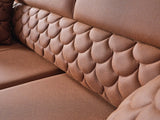 Ruby 3-pieces (Sofa & Loveseat & Chair) Livingroom Set in Brick by Furnia at Eve Furniture