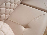 Ruby Beige Convertible Loveseat by Furnia at Eve Furniture