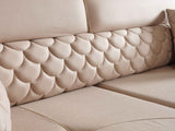 Ruby Beige Convertible Loveseat by Furnia at Eve Furniture