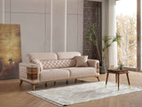 Ruby Beige Convertible Sofa by Furnia at Eve Furniture
