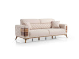 Ruby Beige Convertible Sofa by Furnia at Eve Furniture