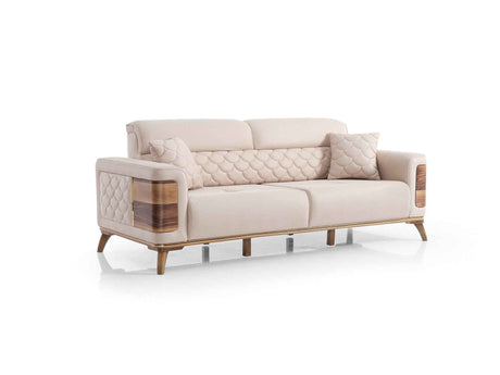 Ruby Beige Convertible Sofa by Furnia at Eve Furniture