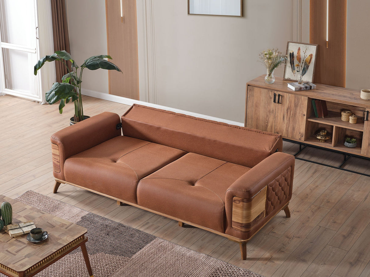 Ruby Brick Convertible Sofa by Furnia at Eve Furniture