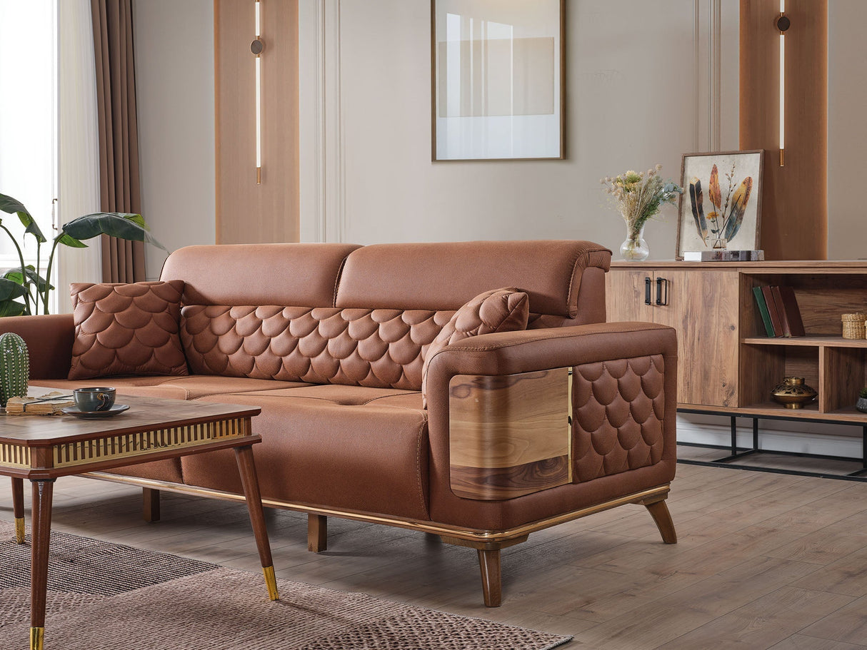 Ruby Brick Convertible Sofa by Furnia at Eve Furniture