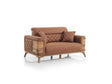 Ruby Convertible Loveseat Brick by Furnia at Eve Furniture
