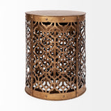 Rudebekia (Set of 2) 16L x 16W Gold Round Metal Accent Tables by Mercana at Eve Furniture