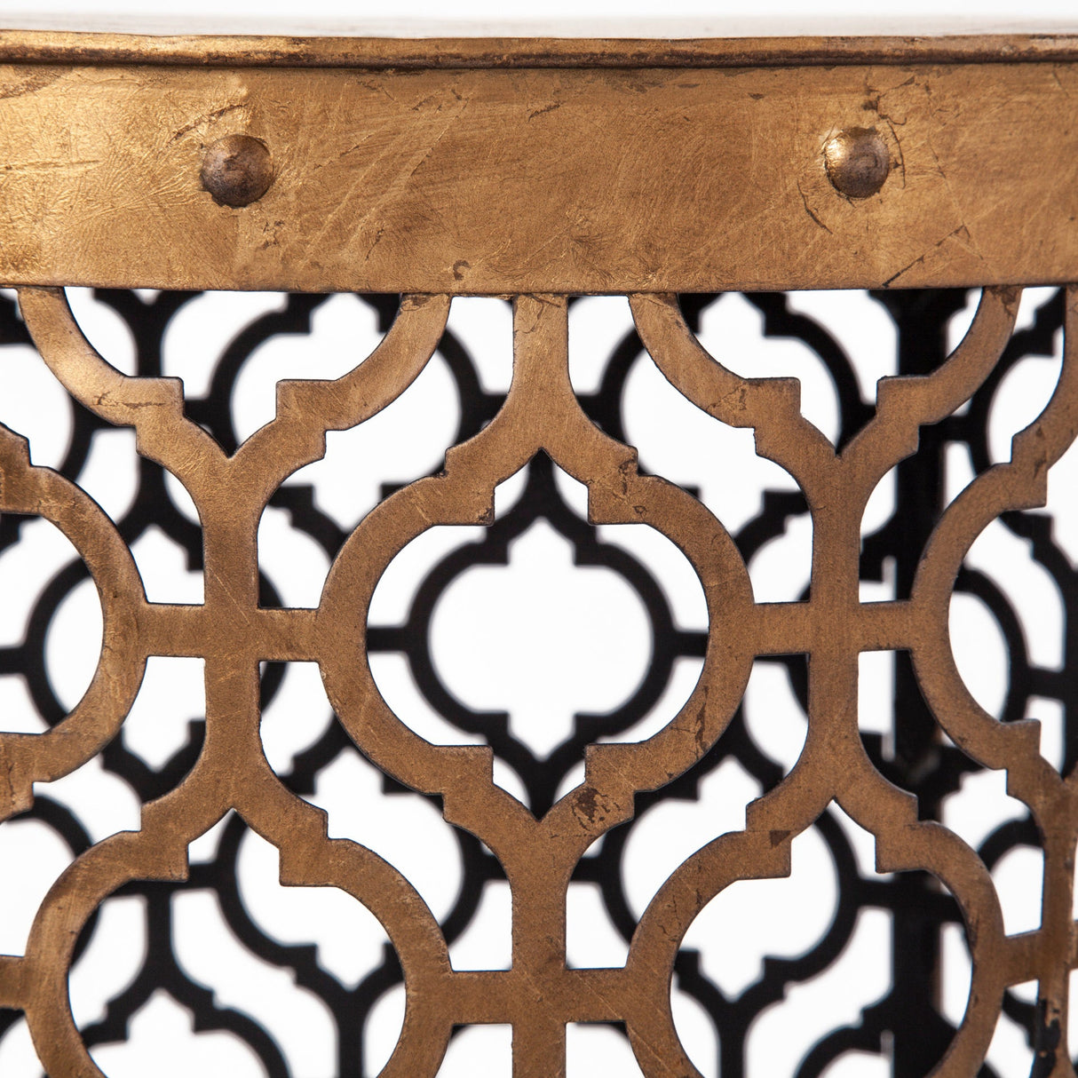 Rudebekia (Set of 2) 16L x 16W Gold Round Metal Accent Tables by Mercana at Eve Furniture
