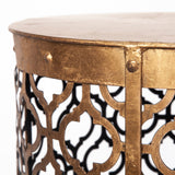 Rudebekia (Set of 2) Gold Round Metal Accent Tables by Mercana at Eve Furniture