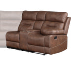 Rudger Chestnut 3-Piece Reclining Sectional by Steve Silver at Eve Furniture