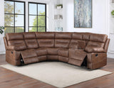 Rudger Chestnut 3-Piece Reclining Sectional by Steve Silver at Eve Furniture