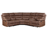 Rudger Chestnut 3-Piece Reclining Sectional by Steve Silver at Eve Furniture