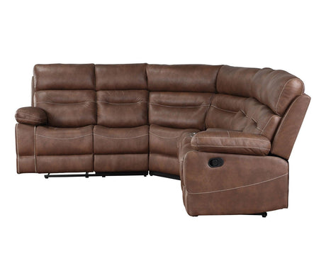 Rudger Chestnut 3-Piece Reclining Sectional by Steve Silver at Eve Furniture