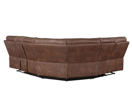 Rudger Chestnut 3-Piece Reclining Sectional by Steve Silver at Eve Furniture