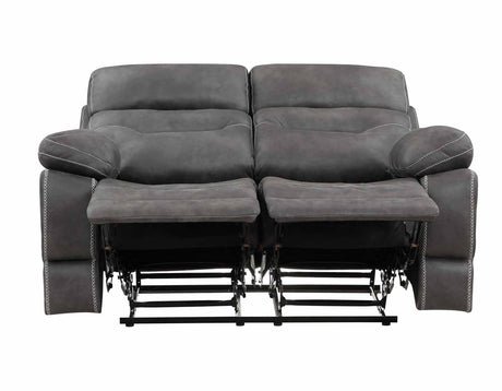 Rudger Manual Reclining Loveseat, Gray by Steve Silver at Eve Furniture