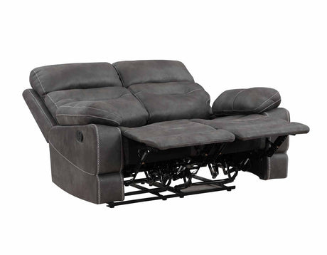 Rudger Manual Reclining Loveseat, Gray by Steve Silver at Eve Furniture