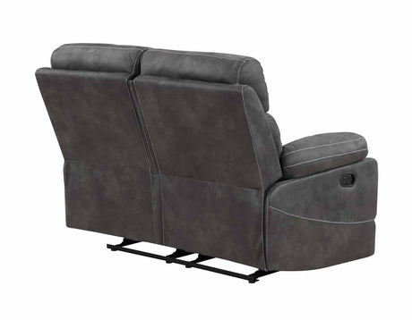 Rudger Manual Reclining Loveseat, Gray by Steve Silver at Eve Furniture