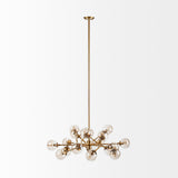 Rudyard Glass Globe and Gold Metal Chandelier by Mercana at Eve Furniture
