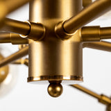 Rudyard Glass Globe and Gold Metal Chandelier by Mercana at Eve Furniture