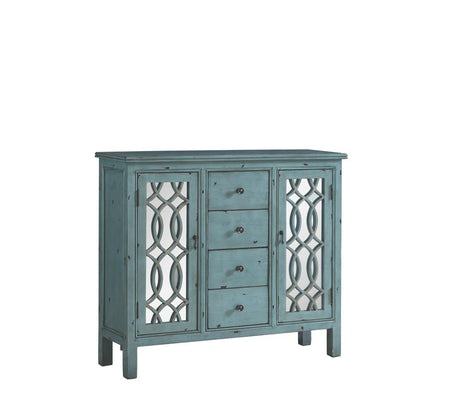 Rue Antique Blue 4-Drawer Accent Cabinet