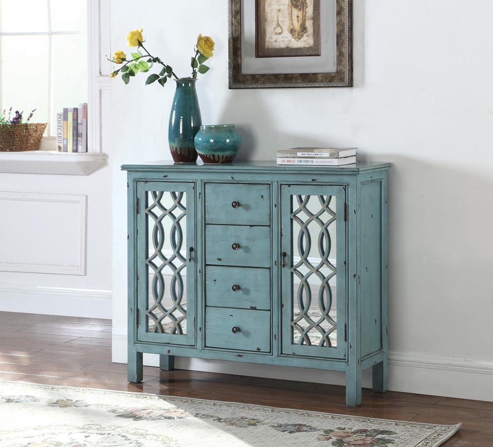 Rue Antique Blue 4-Drawer Accent Cabinet by Coaster at Eve Furniture