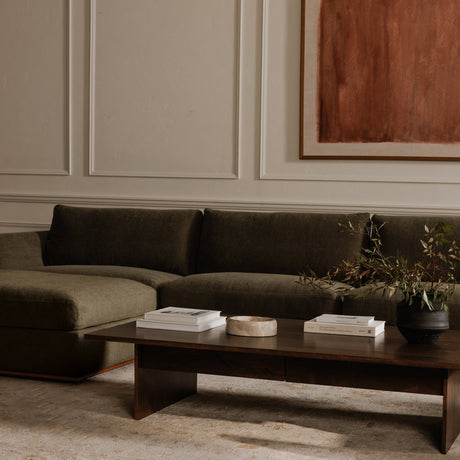 Rue Deep Green Lounge Modular Sectional by MOES at Eve Furniture