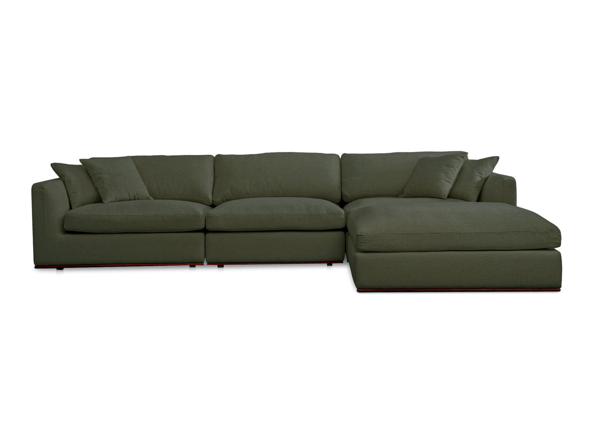 Rue Deep Green Lounge Modular Sectional by MOES at Eve Furniture