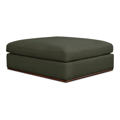 Rue Deep Green Ottoman by MOES at Eve Furniture