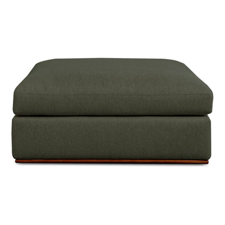 Rue Deep Green Ottoman by MOES at Eve Furniture