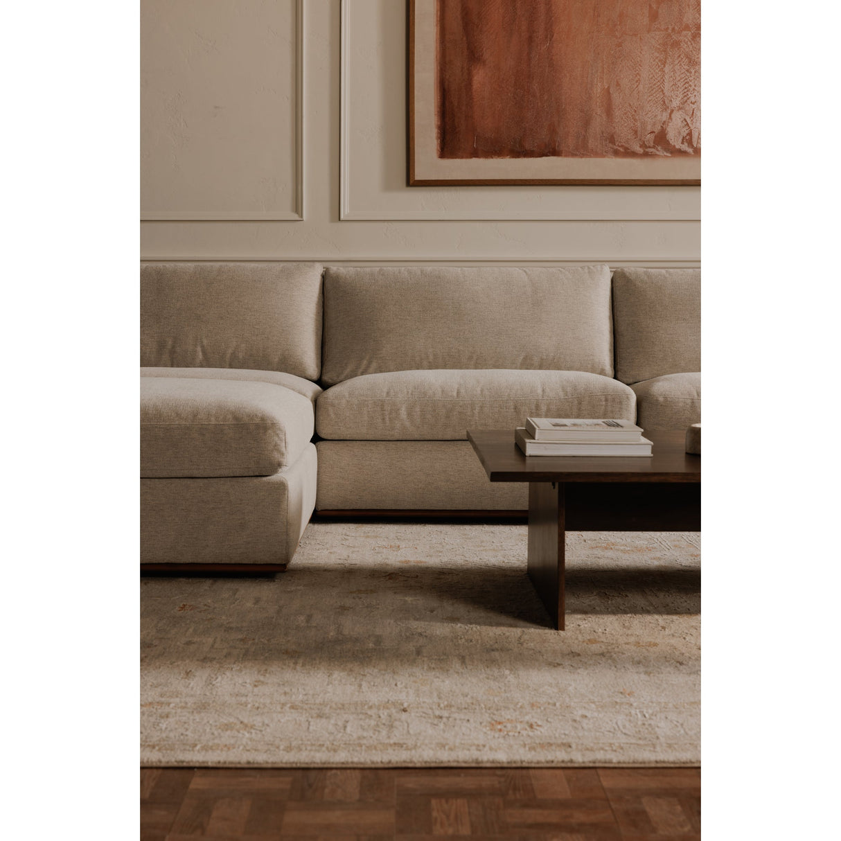Rue Flecked Grey Slipper Chair by MOES at Eve Furniture